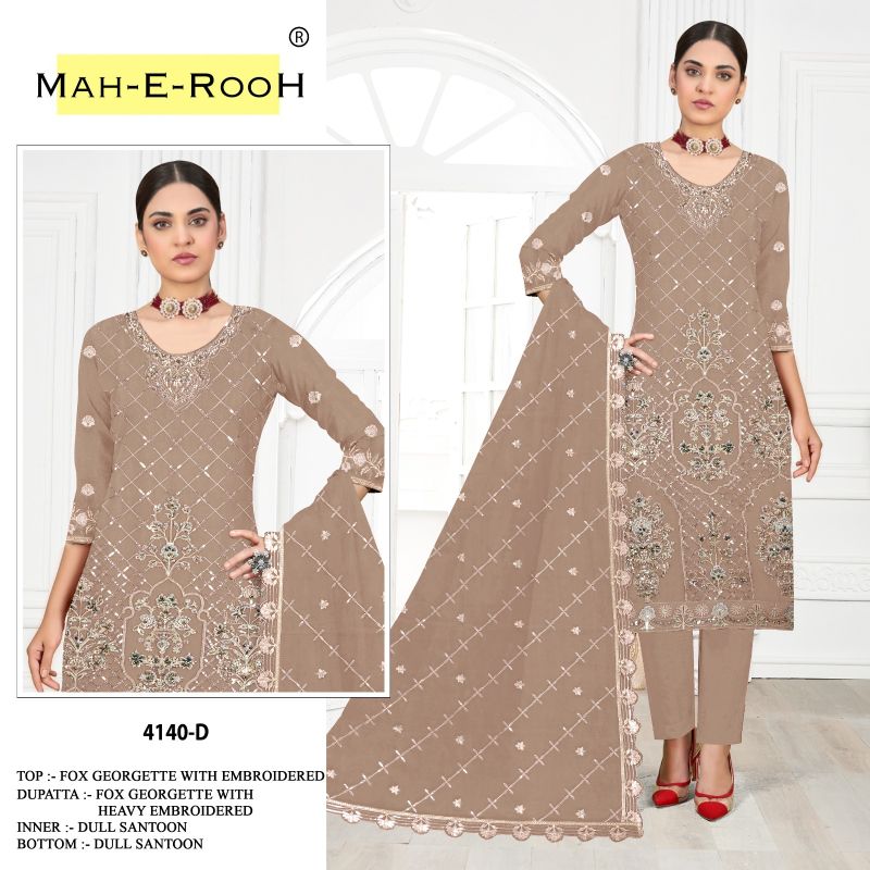 Mah E Rooh 4140 A To D Georgette Salwar Kameez Collection