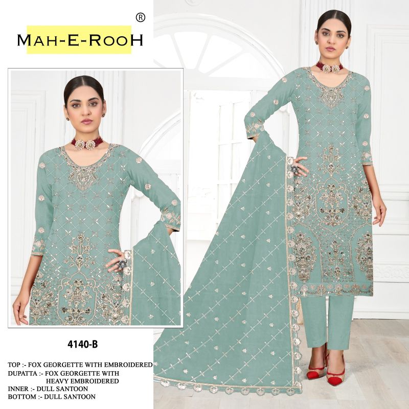 Mah E Rooh 4140 A To D Georgette Salwar Kameez Collection