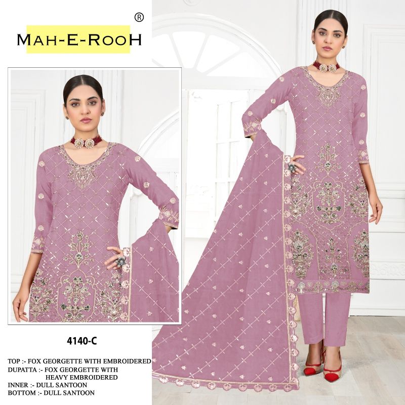 Mah E Rooh 4140 A To D Georgette Salwar Kameez Collection