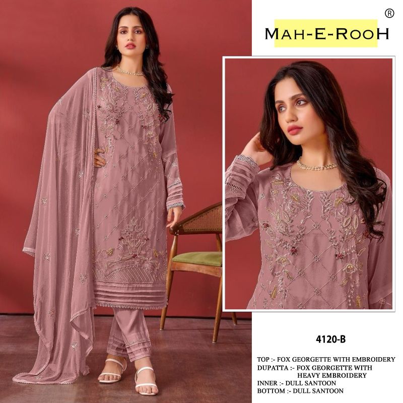 Mah E Rooh 4120 A To D Georgette Salwar Kameez Collection