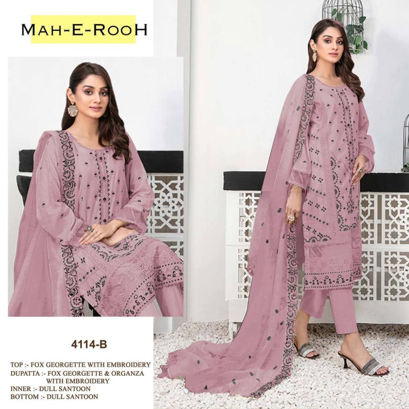 Mah E Rooh 4114 Georgette Salwar Kameez Collection