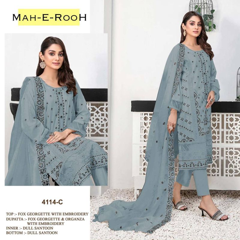 Mah E Rooh 4114 Georgette Salwar Kameez Collection