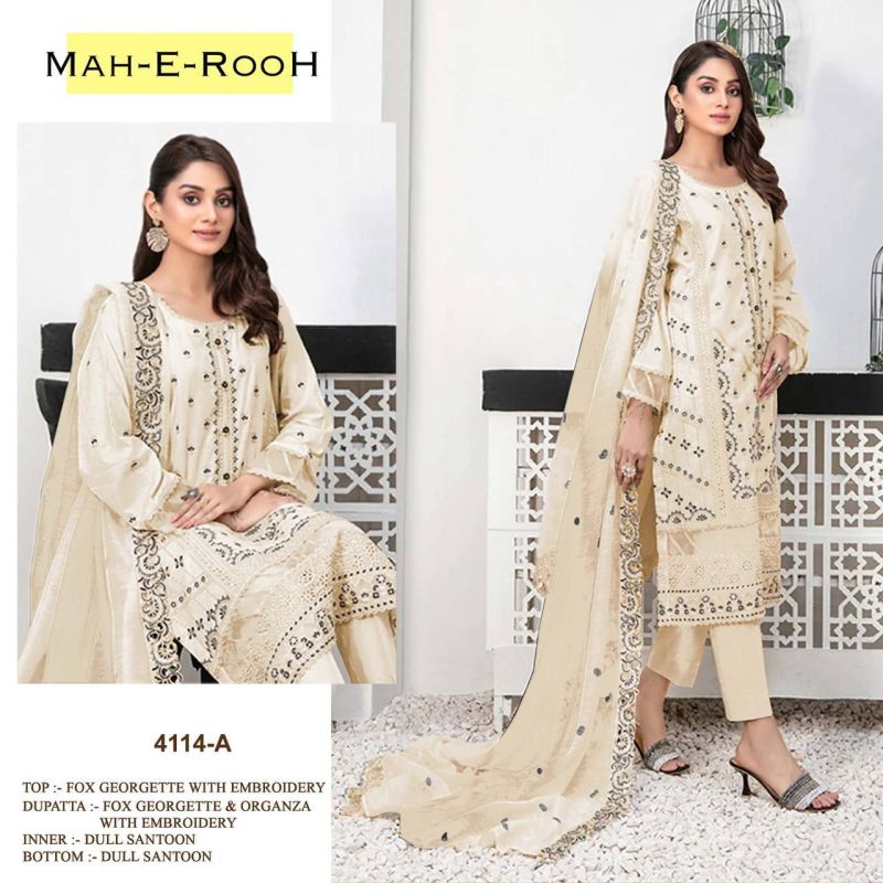 Mah E Rooh 4114 Georgette Salwar Kameez Collection
