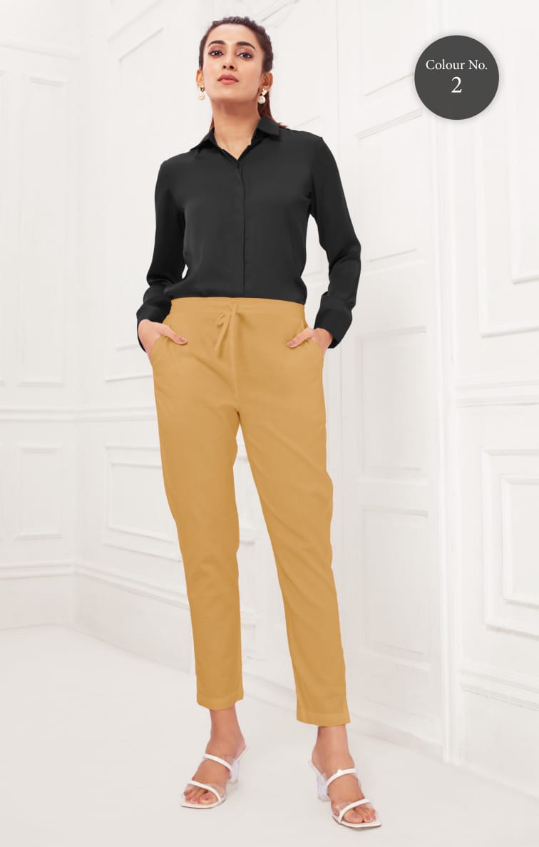 Larqi Polo Pant Khadi Cotton Comfort Bottom Wear Collection