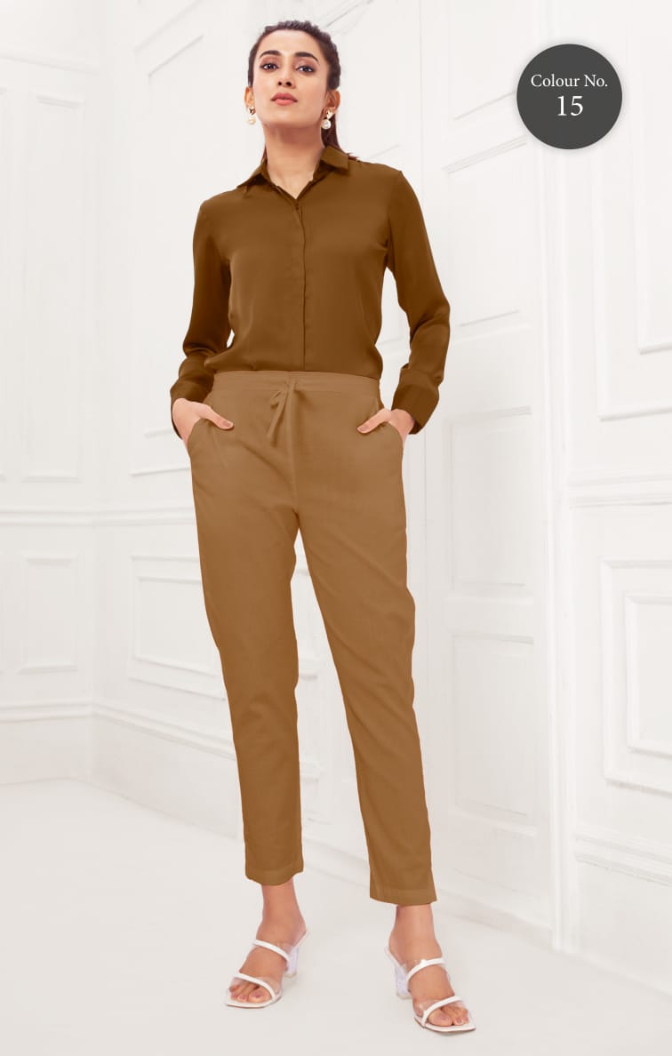 Larqi Polo Pant Khadi Cotton Comfort Bottom Wear Collection