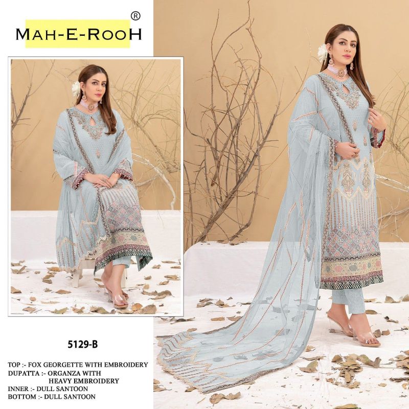 Mah E Rooh 5129 Georgette Salwar Kameez Collection