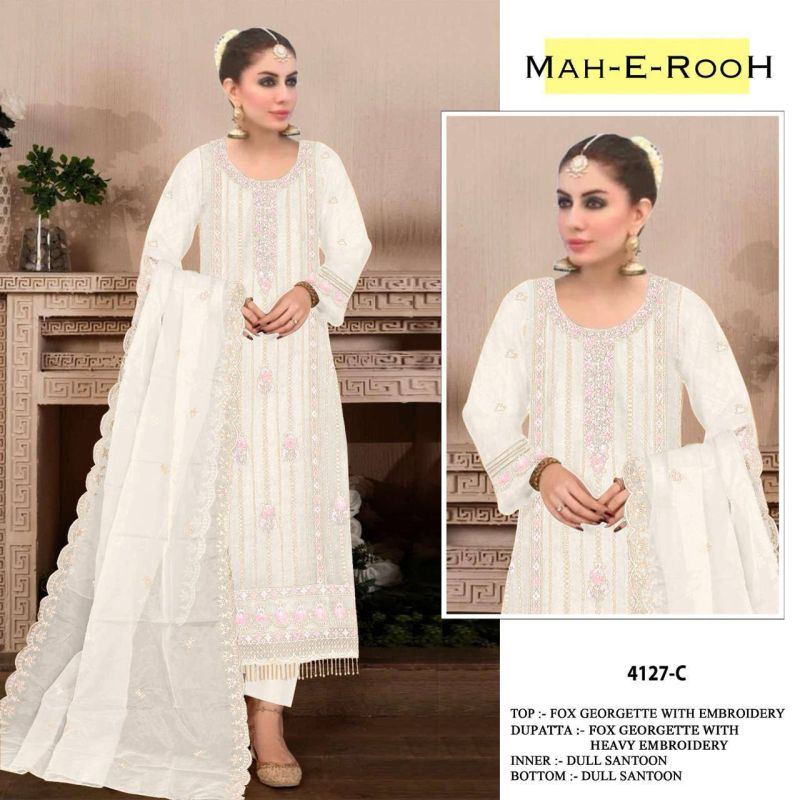 Mah E Rooh 4127 Organza Salwar Kameez Collection