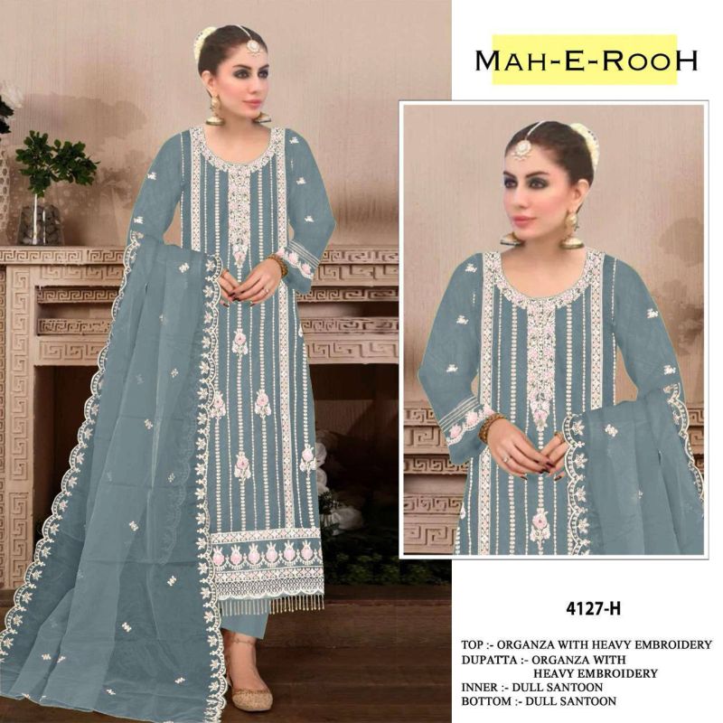 Mah E Rooh 4127 Organza Salwar Kameez Collection