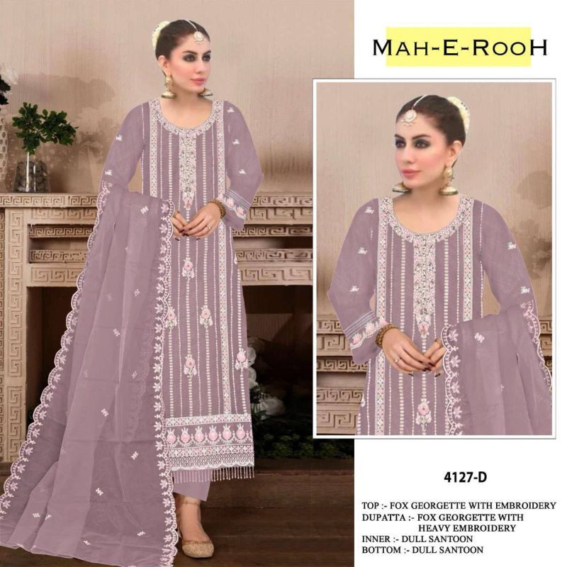 Mah E Rooh 4127 Organza Salwar Kameez Collection