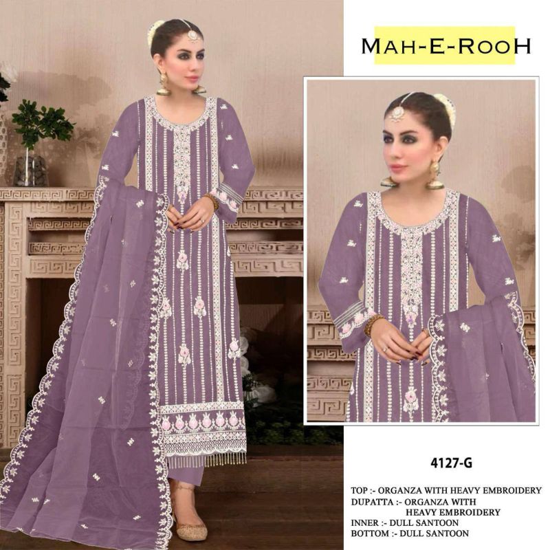 Mah E Rooh 4127 Organza Salwar Kameez Collection