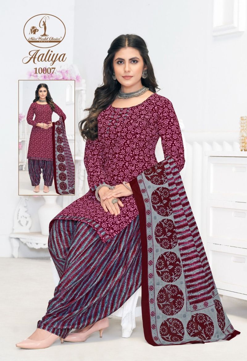 Miss World Aaliya Vol 10 Cotton Printed Dress Material Collection