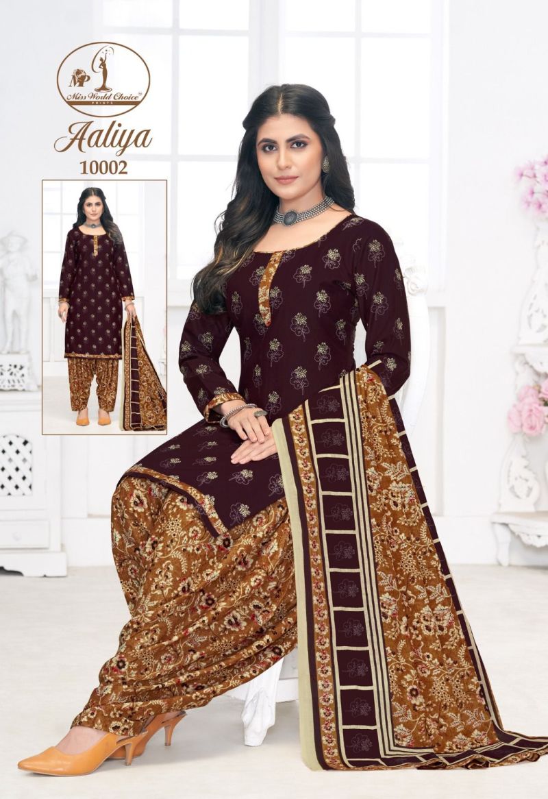 Miss World Aaliya Vol 10 Cotton Printed Dress Material Collection