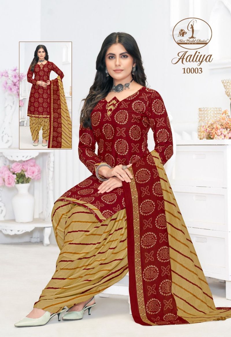 Miss World Aaliya Vol 10 Cotton Printed Dress Material Collection