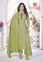 Kundan Libas Vol 1 Cotton Kurti Pant With Dupatta Collection