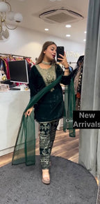 Bt 7056 Velvet Heavy Embroidery Ready Made Collection