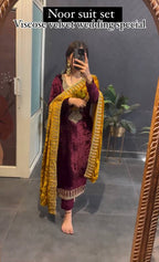 Bt 7055 Beautifull Velvet Ready Made Dress Collection
