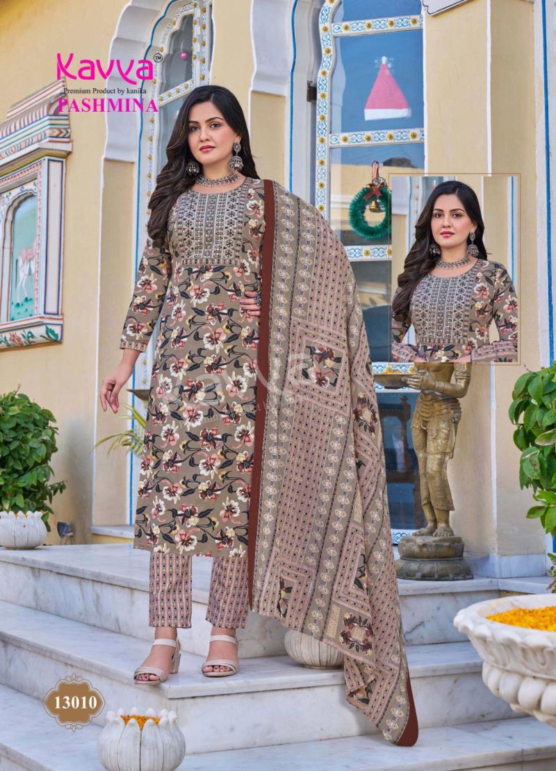 Kavya Pashmina Vol 13 Kurti Pant With Dupatta Collection