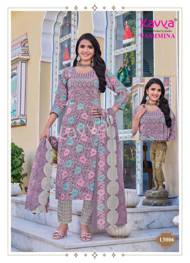 Kavya Pashmina Vol 13 Kurti Pant With Dupatta Collection