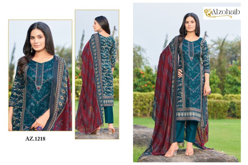 Alzohaib Sapphire Vol 1 Chiffon Dupatta Pakistani Salwar Suits Collection