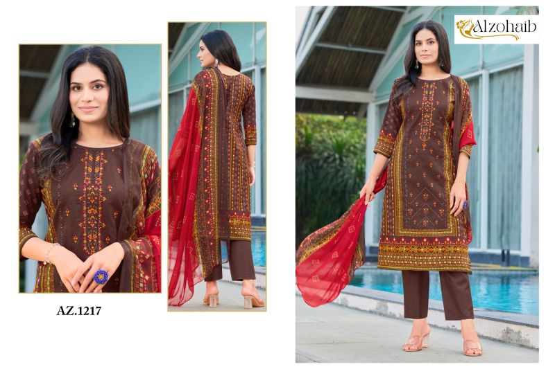 Alzohaib Sapphire Vol 1 Chiffon Dupatta Pakistani Salwar Suits Collection