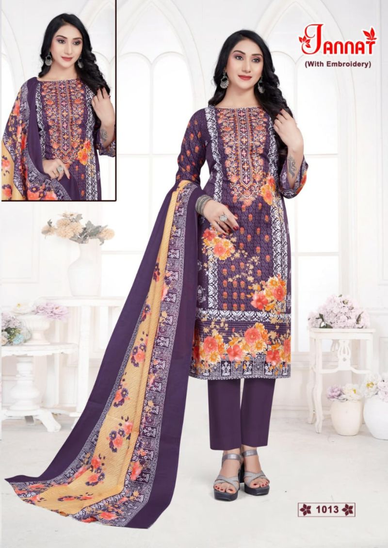 Ganesha Jannat Vol 1 Cotton Digital Printed Dress Material Collection