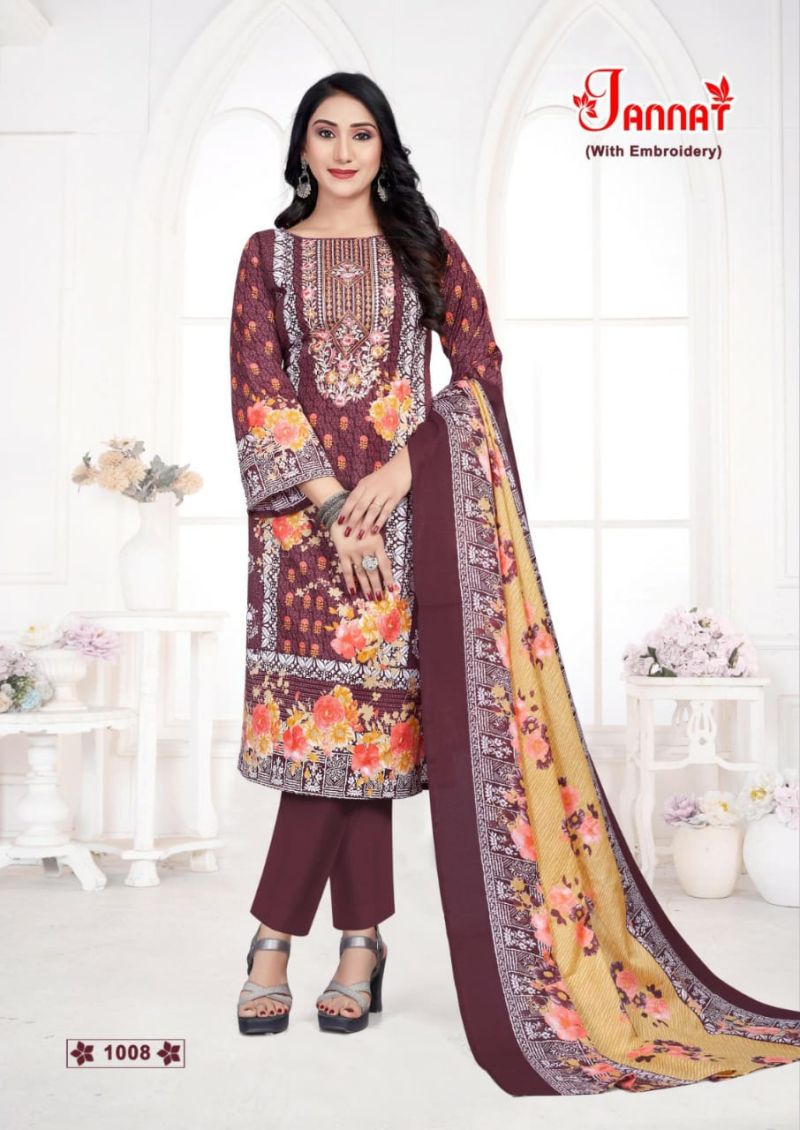 Ganesha Jannat Vol 1 Cotton Digital Printed Dress Material Collection