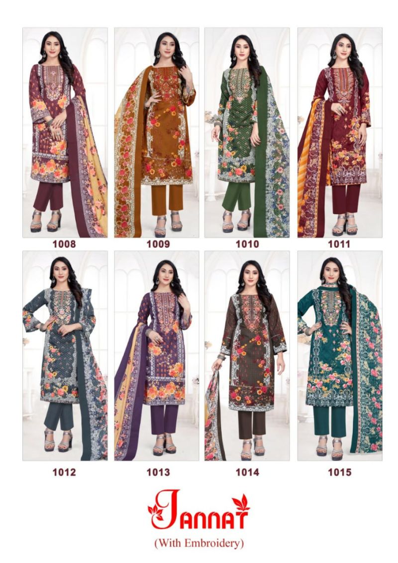 Ganesha Jannat Vol 1 Cotton Digital Printed Dress Material Collection