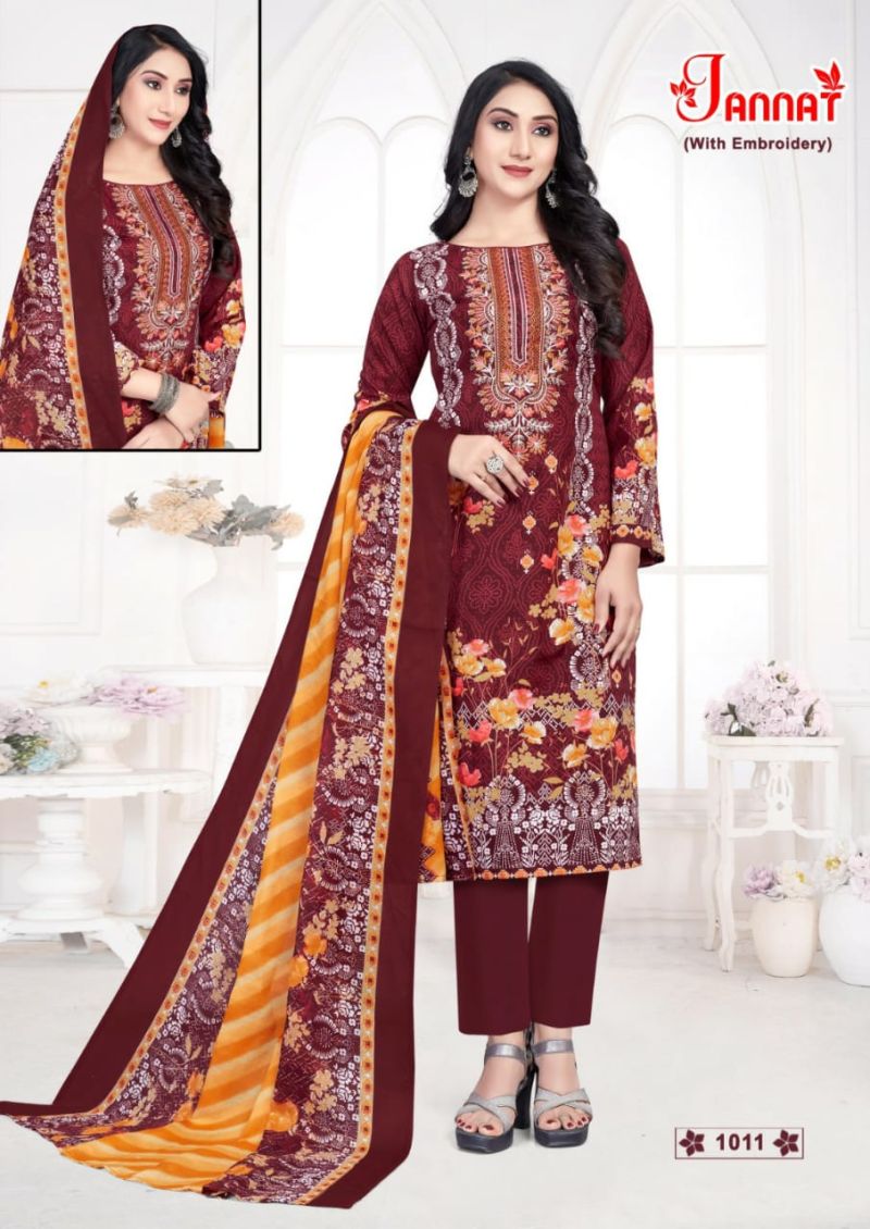Ganesha Jannat Vol 1 Cotton Digital Printed Dress Material Collection