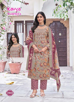 Kavya Pashmina Vol 15 Kurti Pant With Dupatta Collection