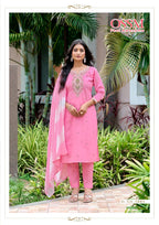 Ossm Mantra 2001 Series Cotton Kurti Bottom With Dupatta Collection