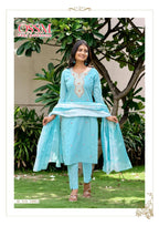 Ossm Mantra 2001 Series Cotton Kurti Bottom With Dupatta Collection