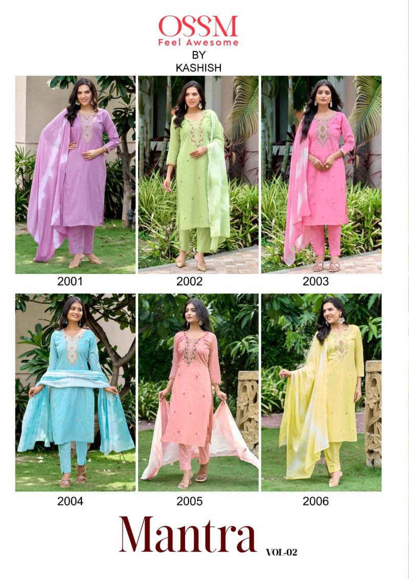 Ossm Mantra 2001 Series Cotton Kurti Bottom With Dupatta Collection