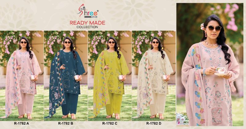 Shree R 1782 Cambric Cotton Ready Made Pakistani Salwar Suits