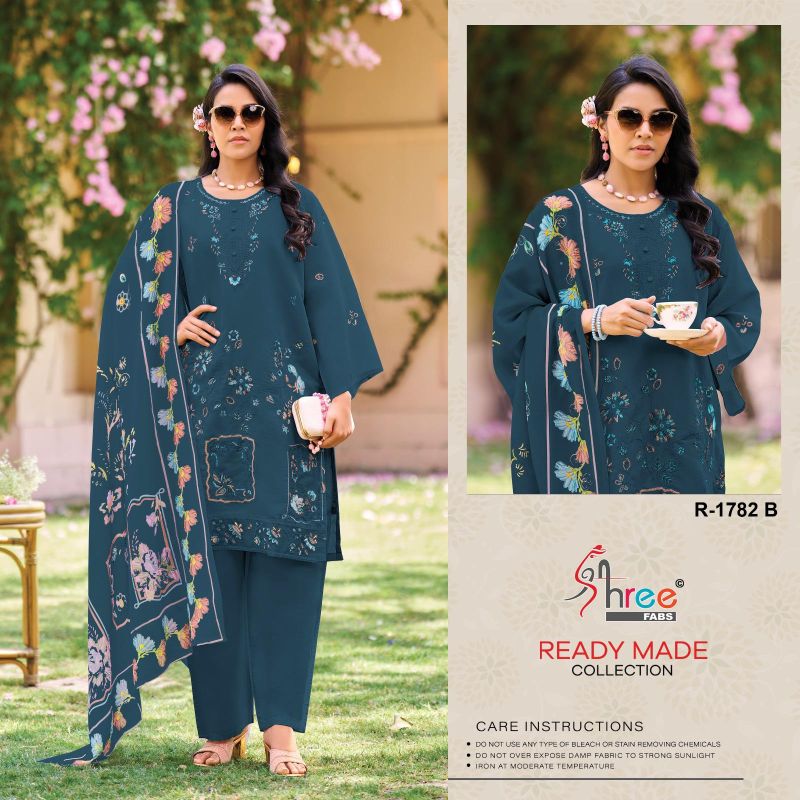 Shree R 1782 Cambric Cotton Ready Made Pakistani Salwar Suits