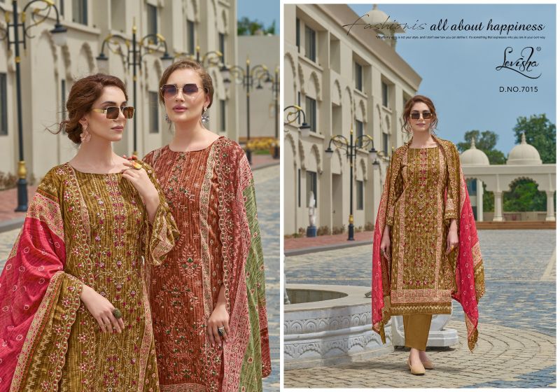Levisha Madhubala 7 Lawn Cotton Printed Dress Material Collection