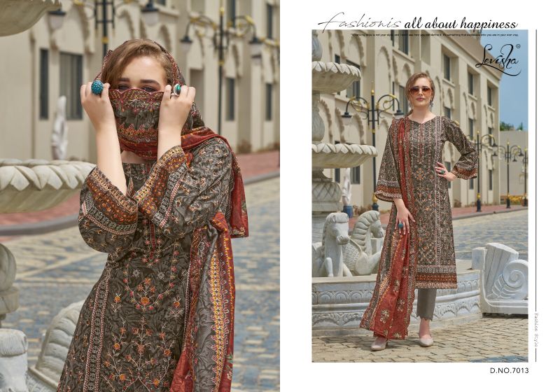 Levisha Madhubala 7 Lawn Cotton Printed Dress Material Collection