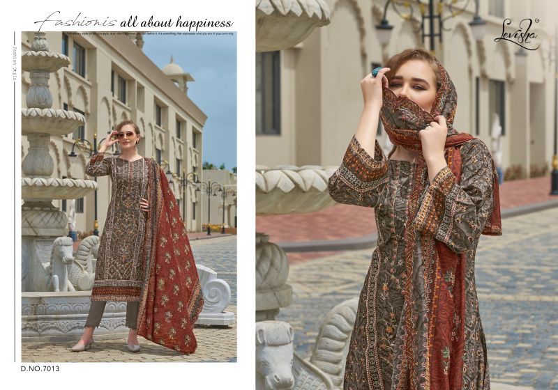 Levisha Madhubala 7 Lawn Cotton Printed Dress Material Collection