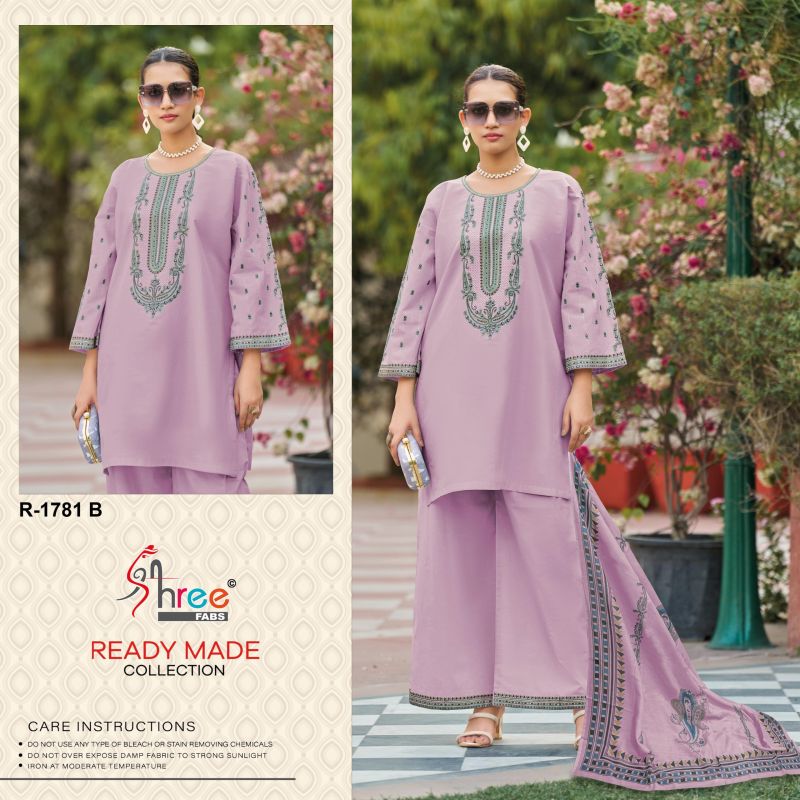 Shree R 1781 Cambric Cotton Ready Made Pakistani Salwar Suits