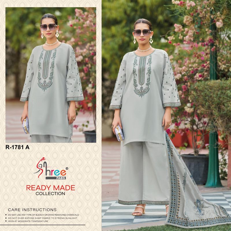 Shree R 1781 Cambric Cotton Ready Made Pakistani Salwar Suits