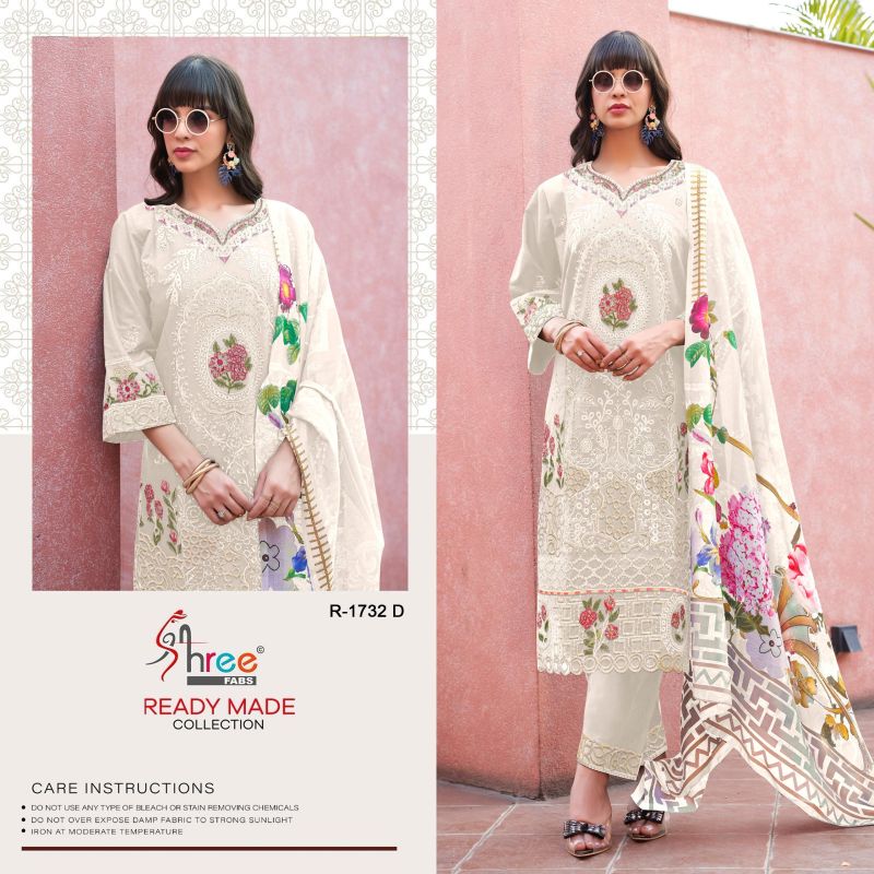 Shree R 1732 Cambric Cotton Ready Made Pakistani Salwar Suits