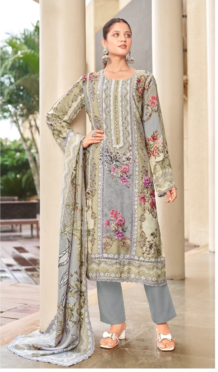 Khas 4455 Viscose Maslin Ready Made Pakistani Suits Collection