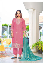 Ossm Mahek Vol 2 Roman Shimmer Kurti Bottom With Dupatta