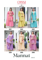 Ossm Mannat Sharara Vol 2 Viscose Roman Silk Readymade Collection