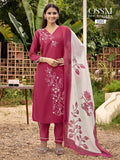 Ossm Noor 1001 Series Viscose Vatican Silk Kurti Bottom With Dupatta