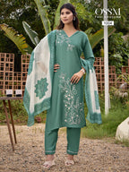 Ossm Noor 1001 Series Viscose Vatican Silk Kurti Bottom With Dupatta