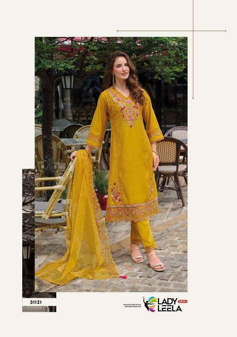 Lady Leela Shiddat Vol 5 Viscose Embroidered Kurti Bottom With Dupatta