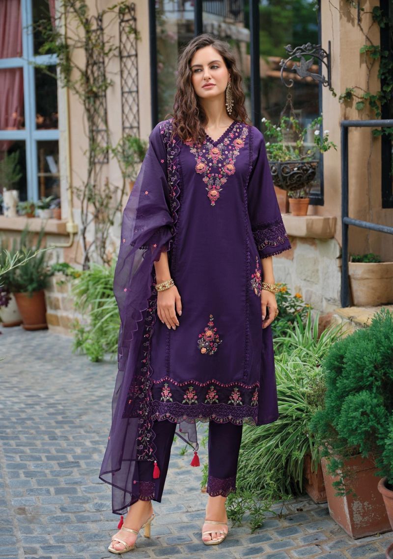 Lady Leela Shiddat Vol 5 Viscose Embroidered Kurti Bottom With Dupatta