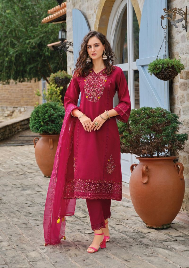 Lady Leela Shiddat Vol 5 Viscose Embroidered Kurti Bottom With Dupatta