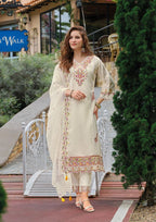 Lady Leela Shiddat Vol 5 Viscose Embroidered Kurti Bottom With Dupatta