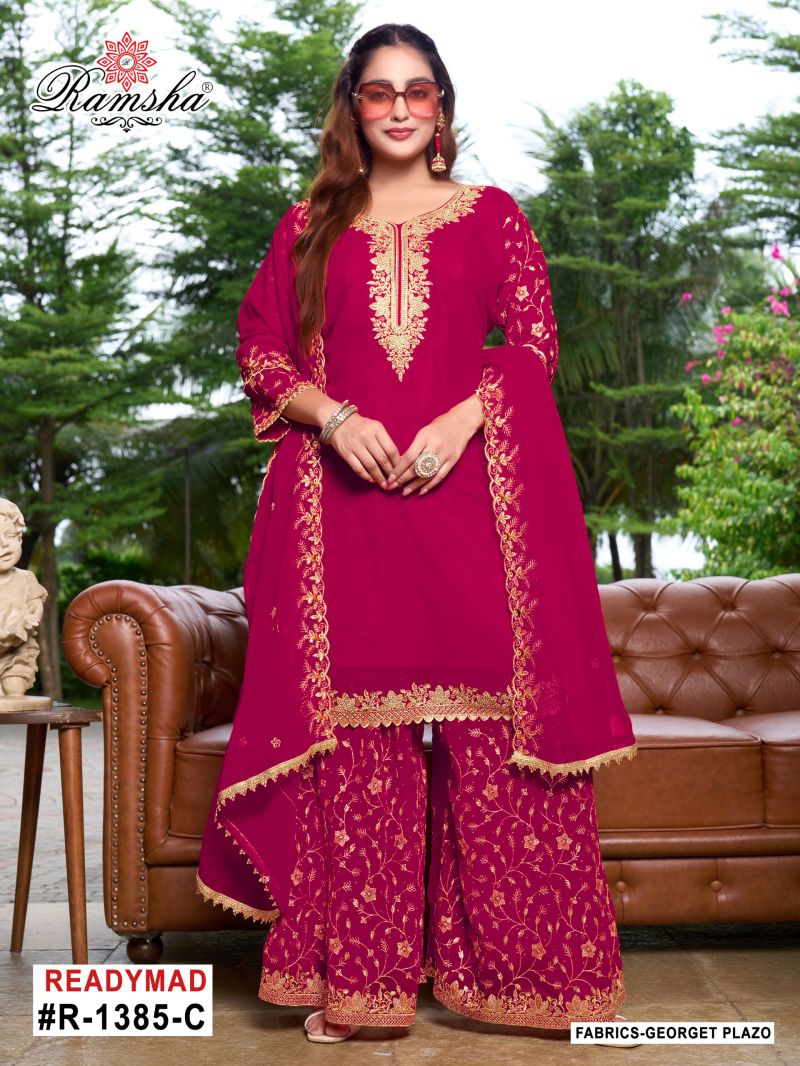 Ramsha R 1385 Nx Georgette Ready Made Salwar Suits